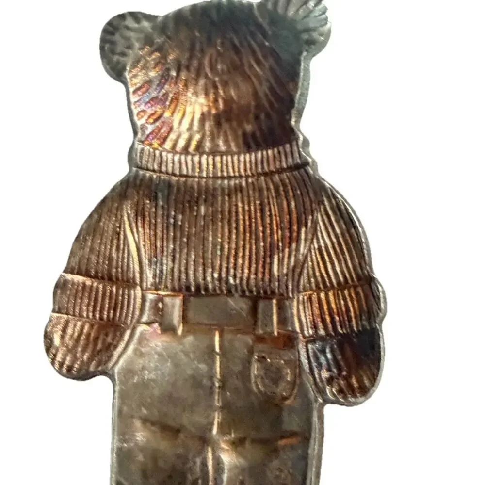Vintage Ronnette Teddy Bear Astronaut Silverplate Spoon Collectible